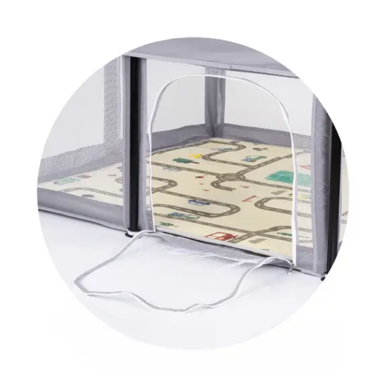 Slika Sklopivi vrtić Easy 180x180cm Grey Chipolino 