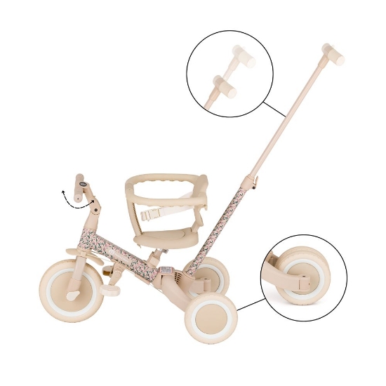 Slika PETITE&MARS Tricikl Turbo 5 u 1, Pink Meadow
