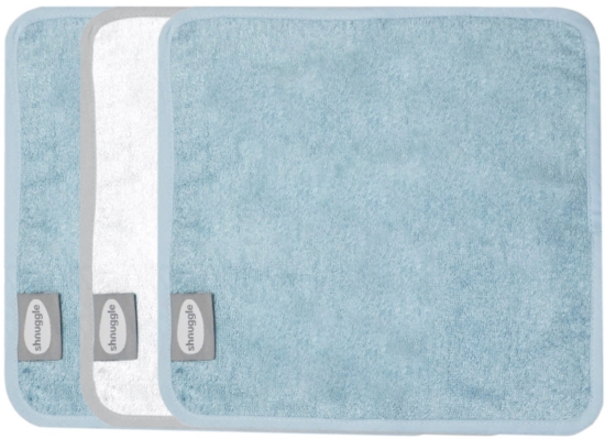 Slika Mali ručnik za pranje bebe, 3 kom - Blue - Shnuggle