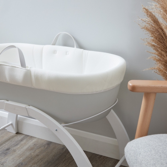 Slika Dreami Moses košara sa stalkom i madracem - Grey - Shnuggle