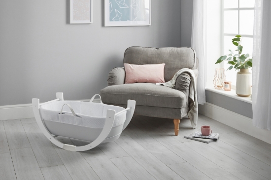 Slika Dreami Moses košara sa stalkom i madracem - Grey - Shnuggle