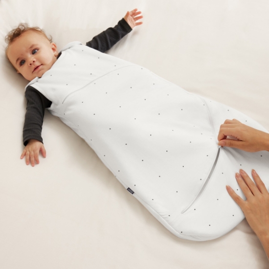 Slika Pouch Vreća za spavanje za bebe - White/ Dot - 0 - 6 mjeseci (TOG 2.5) - Snuz