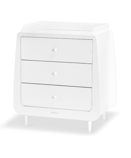 Slika Kot Skandi Set 2u1 - Krevetić + komoda za prematanje - White - Snuz