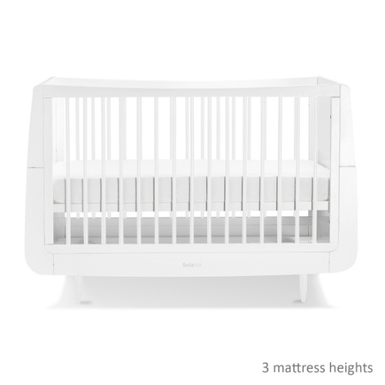 Slika Kot Skandi Set 2u1 - Krevetić + komoda za prematanje - White - Snuz