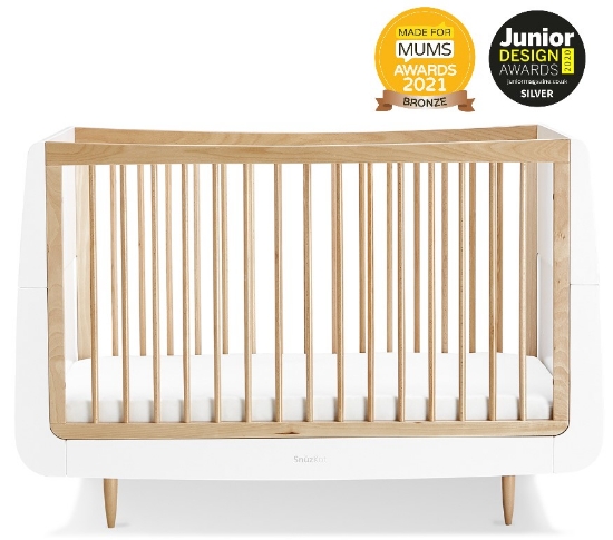 Slika Kot Skandi dječji krevetić - White/ Natural - Snuz