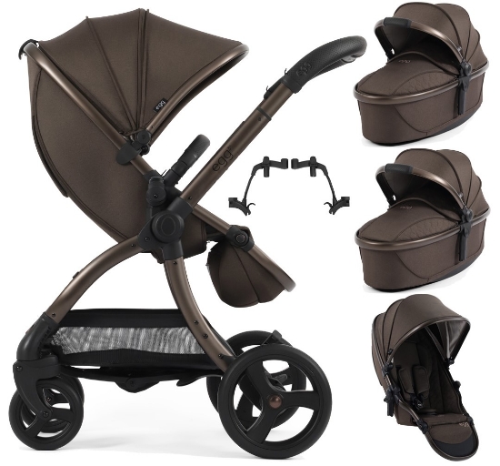 Slika Dječja kolica za blizance Twin - Chocolate Velvet egg3® 