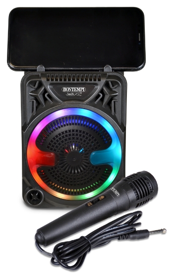 Slika Mini bežični zvučnik s mirkofonom i svjetlosnim efektima 491000 BONTEMPI 