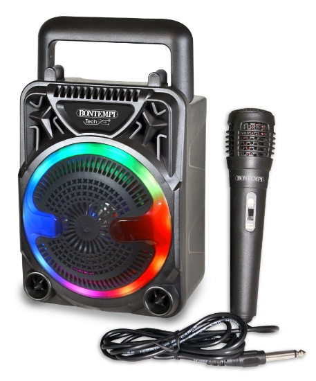Slika Mini bežični zvučnik s mirkofonom i svjetlosnim efektima 491000 BONTEMPI 