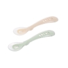 Slika 2nd žlica set od 2 kom clay/misty green - Beaba Ergonomic 