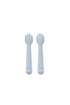 Slika Silikonski set pribora za jelo Blue Grey InterBaby 