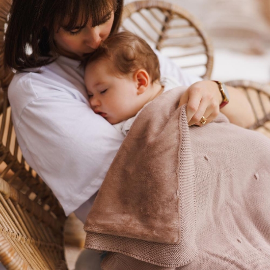 Slika Pamučna dekica obostrana 75x100 cm, bež BabyOno 