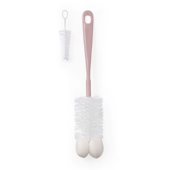 Slika Četka za bočicu i sisač, pastelno roza BabyOno 