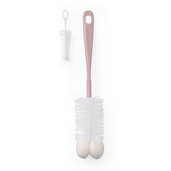 Slika Četka za bočicu i sisač, pastelno roza BabyOno 
