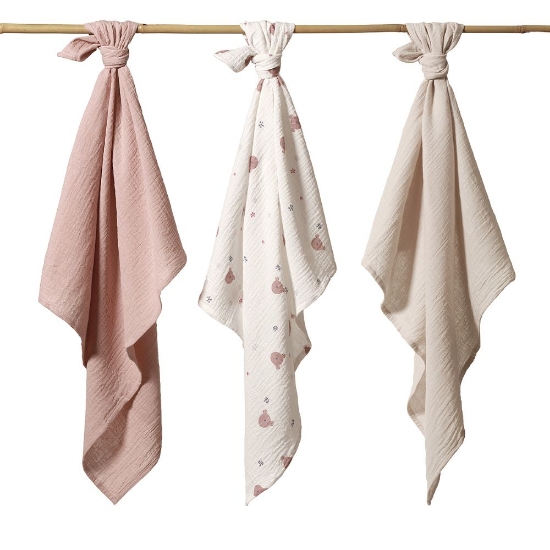 Slika Tetra pelene Muslin Medo, roza BabyOno 