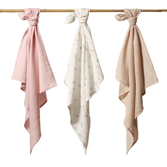 Slika Tetra pelene Muslin Cvijeće, boja breskve BabyOno 