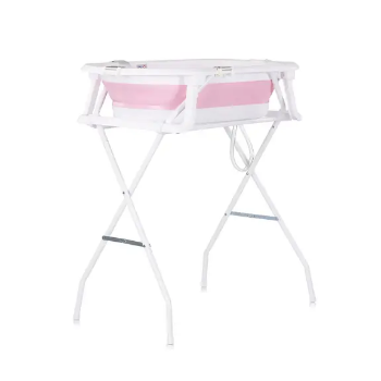 Slika Kadica s umetkom za kupanje i stalkom Malibu (78 cm) - Pink Chipolino 
