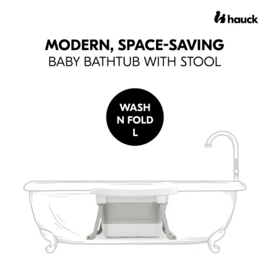 Slika Sklopiva kadica Wash N Fold L Bijela/Sage - Hauck