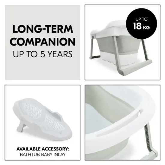 Slika Sklopiva kadica Wash N Fold L Bijela/Sage - Hauck