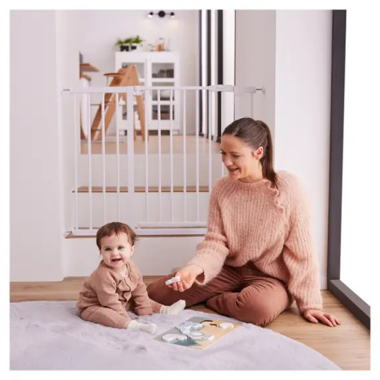 Slika Zaštitna ograda za vrata i stepenice Open N Stop 2 Set + 21 cm – bijela - Hauck