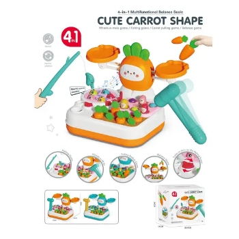 Slika Edukativna igra 4u1 - štap za pecanje, čekić Chipolino 