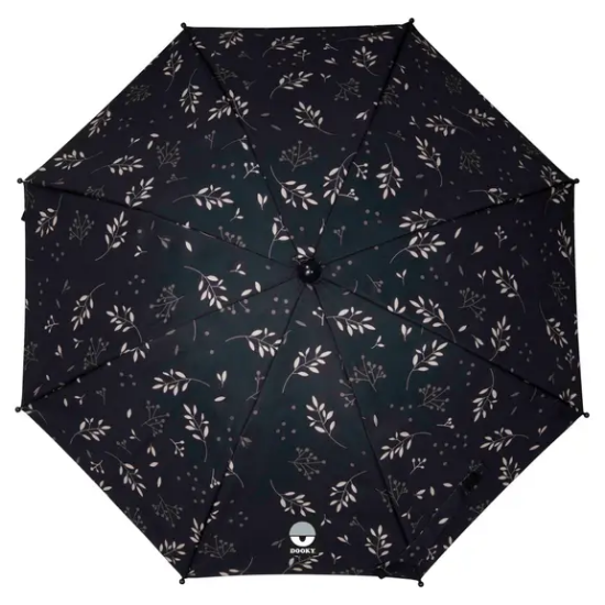 Slika Suncobran za kolica Romantic Leaves Black - Dooky