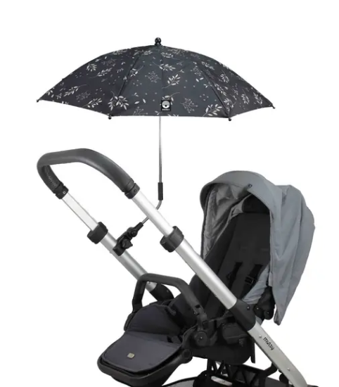 Slika Suncobran za kolica Romantic Leaves Black - Dooky