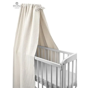 Slika Baldahin za dječji krevetić, kolijevku 45x200 cm Bež - MimiNu