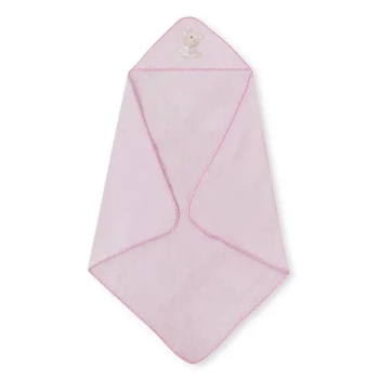 Slika Ručnik s kapuljačom Love 100x100 Roza Interbaby 