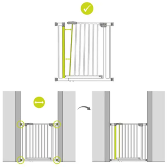 Slika Zaštitna ograda Woodlock 2 + nastavak 21 cm silver - Hauck
