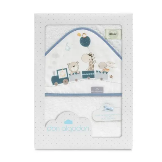 Slika Ručnik s kapuljačom Žirafa 100x100 Dark Blue - Interbaby