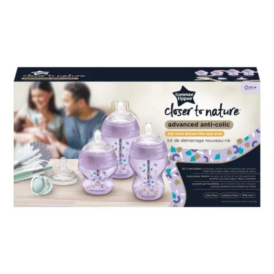 Slika Tommee Tippee Advanced Anti-Colic set bočica za hranjenje - Ljubičasti
