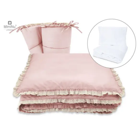 Slika Posteljina 5 Elem. Premium Puder roza MimiNu 