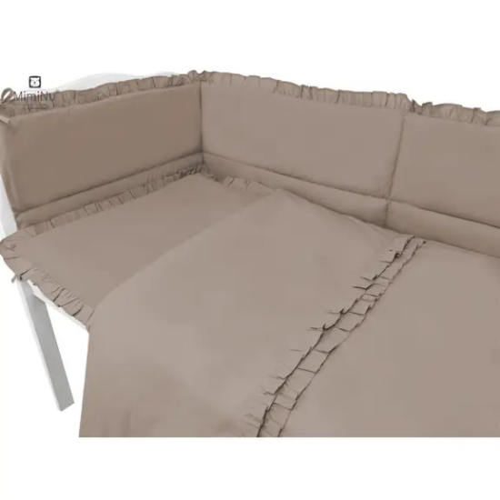 Slika Premium posteljina za dječji krevetić 3-dijelni set - Royal Mokka - MimiNu