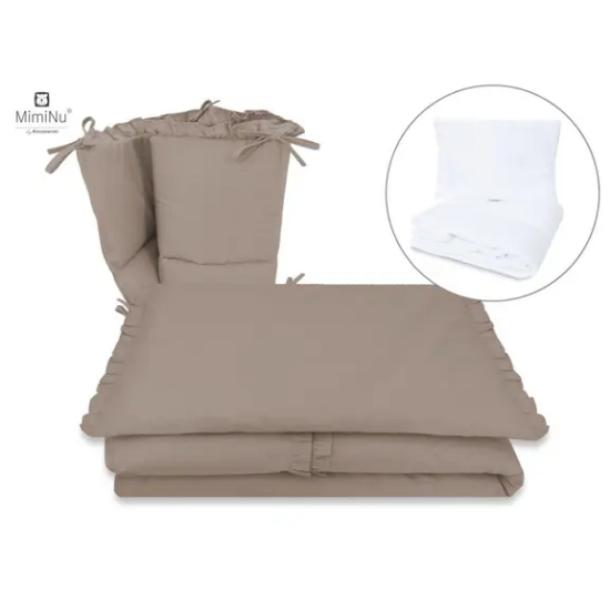 Slika Premium posteljina za dječji krevetić 5-dijelni set - Royal Mokka - MimiNu