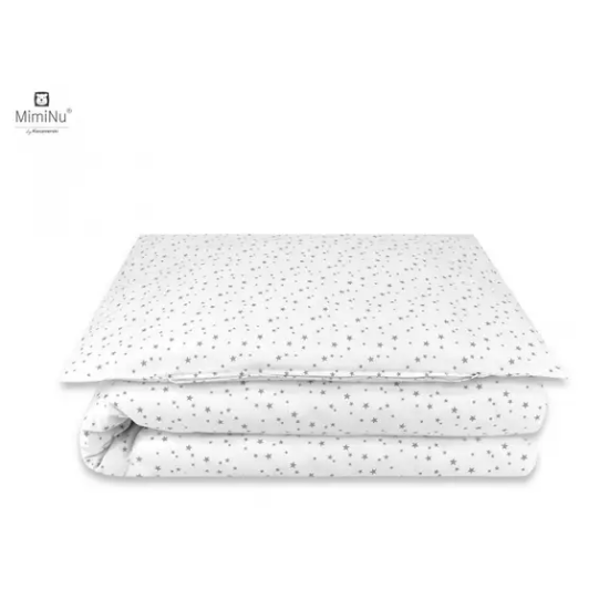 Slika Posteljina set 5 elem. Stars bijela (za krevetić 120x60 cm) - MimiNu