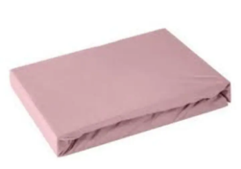 Slika Pamučna šifon plahta s elastičnom trakom 120x60 cm - Puder roza - MimiNu