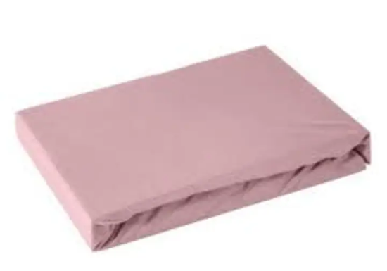 Slika Pamučna šifon plahta s elastičnom trakom 120x60 cm - Puder roza - MimiNu