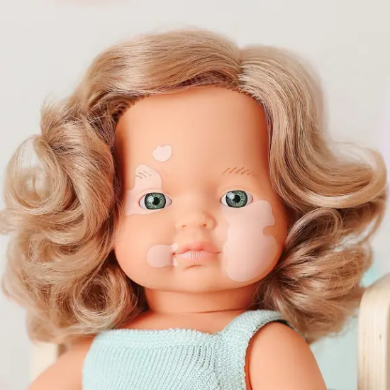 Slika Lutka dark blonde girl vitiligo15" Colour Miniland 