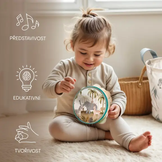 Slika Dječji drveni tamburin Zopa 