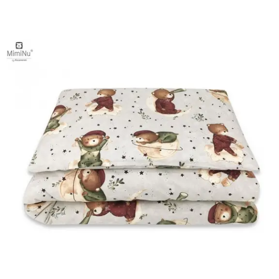 Slika Posteljina za bebe set 5 elem. Medo na oblaku (za krevetić 120x60 cm) - MimiNu