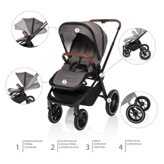 Slika Kolica Move Cross Silver Grey/Black Zopa 