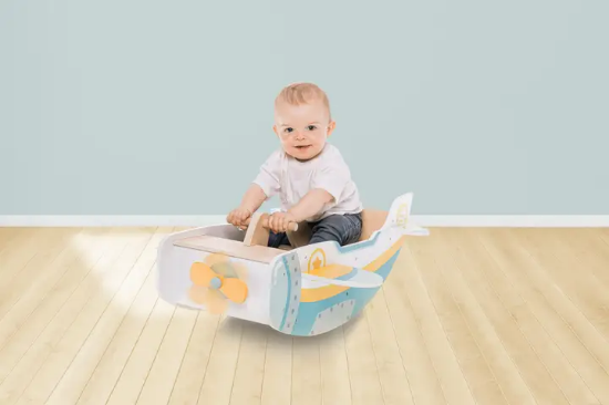 Slika Drvena njihalica Avion montessori Zopa 