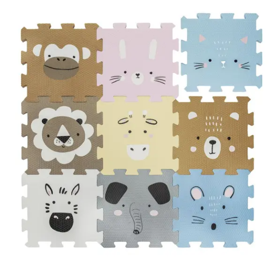 Slika Zopa puzzle podloga od pjene 30 × 30 cm (9 kom) Animals