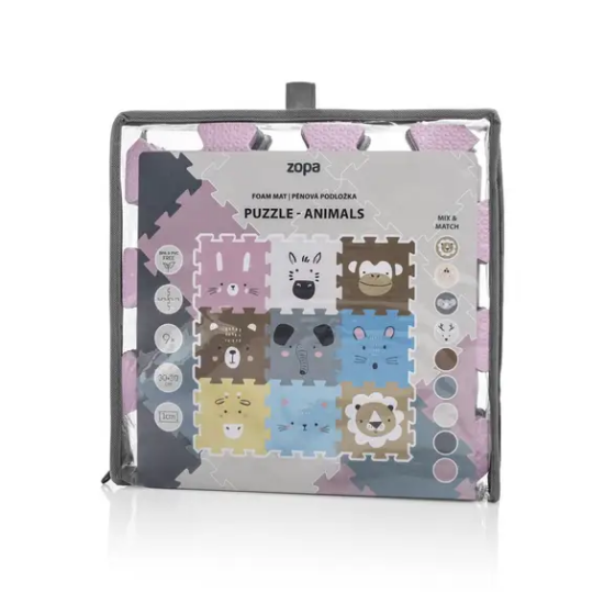 Slika Zopa puzzle podloga od pjene 30 × 30 cm (9 kom) Animals