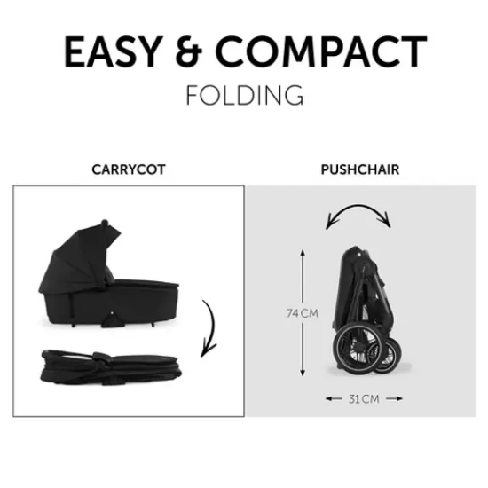 Slika Kolica Walk N care Air Set Black - Hauck