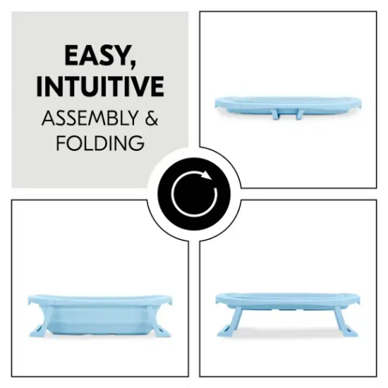 Slika Sklopiva kadica Wash N Fold M Light Blue - Hauck