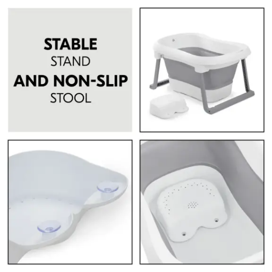 Slika Sklopiva kadica Wash N Fold L White/Stone - Hauck