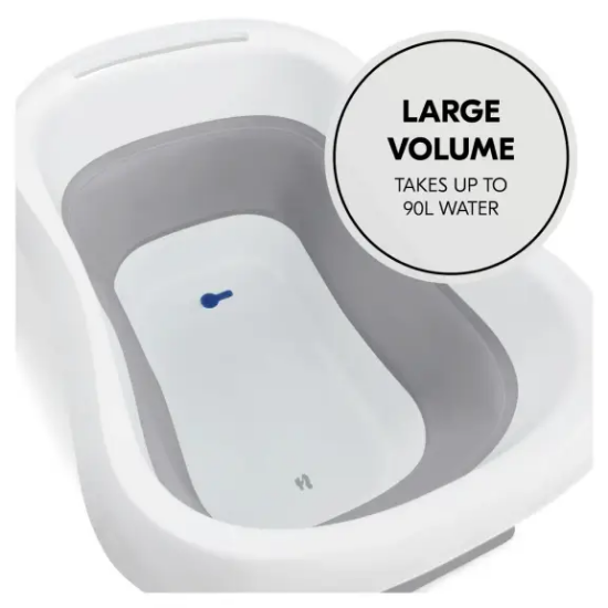 Slika Sklopiva kadica Wash N Fold L White/Stone - Hauck