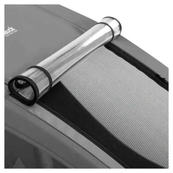 Slika 2u1 prikolica za bicikl i dječja kolica za dvoje djece Dryk Duo Grey - Hauck