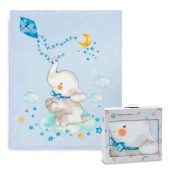 Slika Dekica 110x140 cm Slonić plava InterBaby 